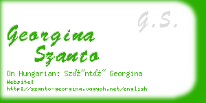 georgina szanto business card